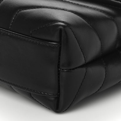 Saint Laurent Calfskin Y Quilted Monogram Toy Loulou Crossbody Bag Black 10 of 10