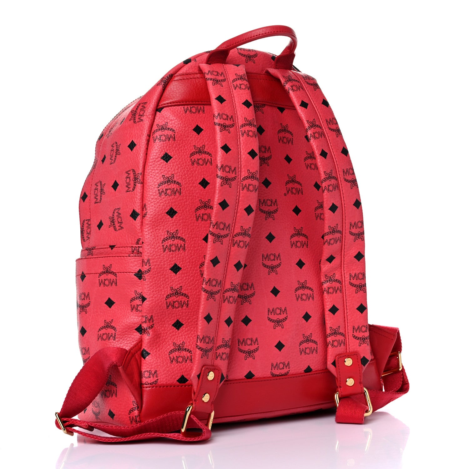 MCM Visetos Medium Sprinkle Stud Stark Backpack Corail 2 of 13