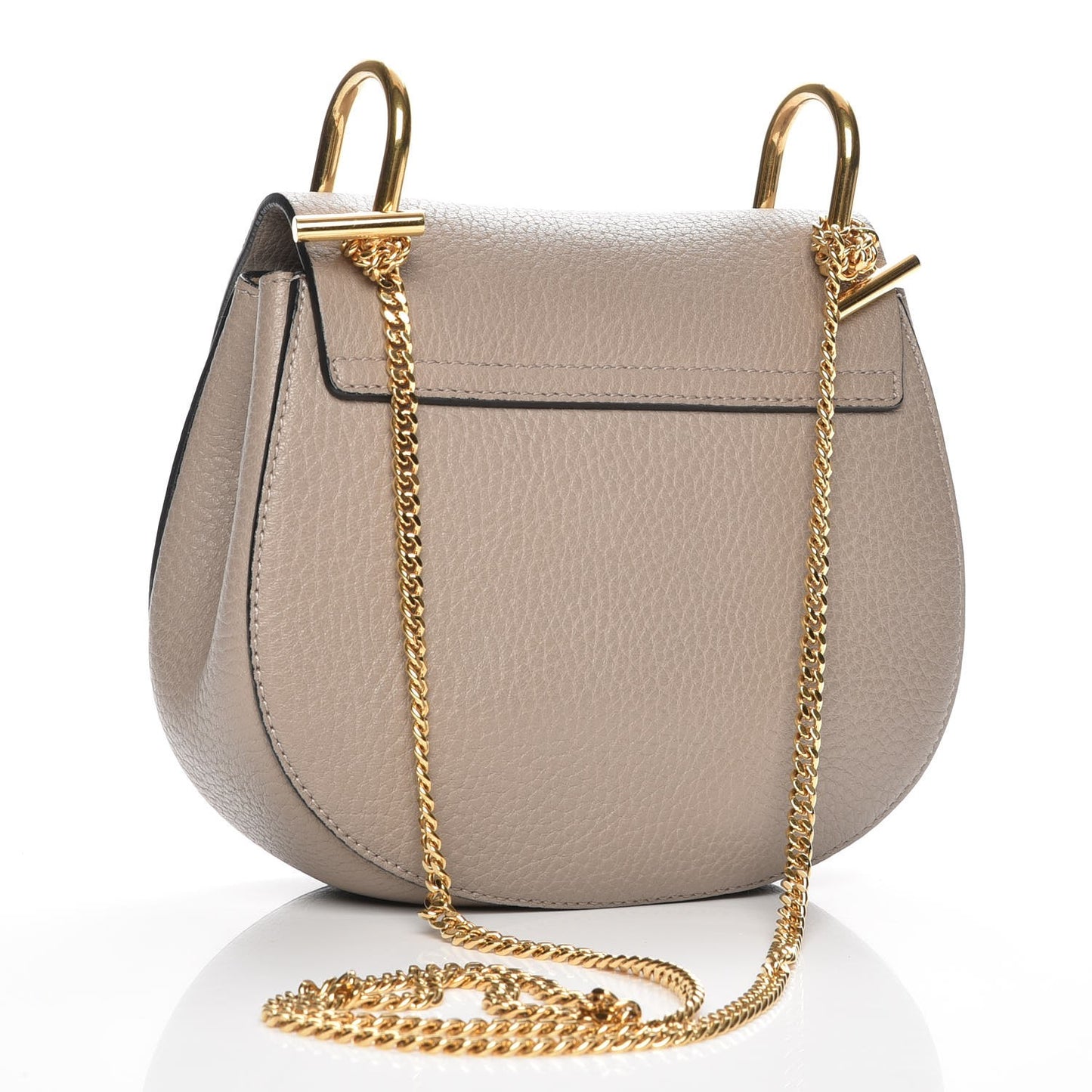 Grained Lambskin Mini Drew Shoulder Bag Motty Grey