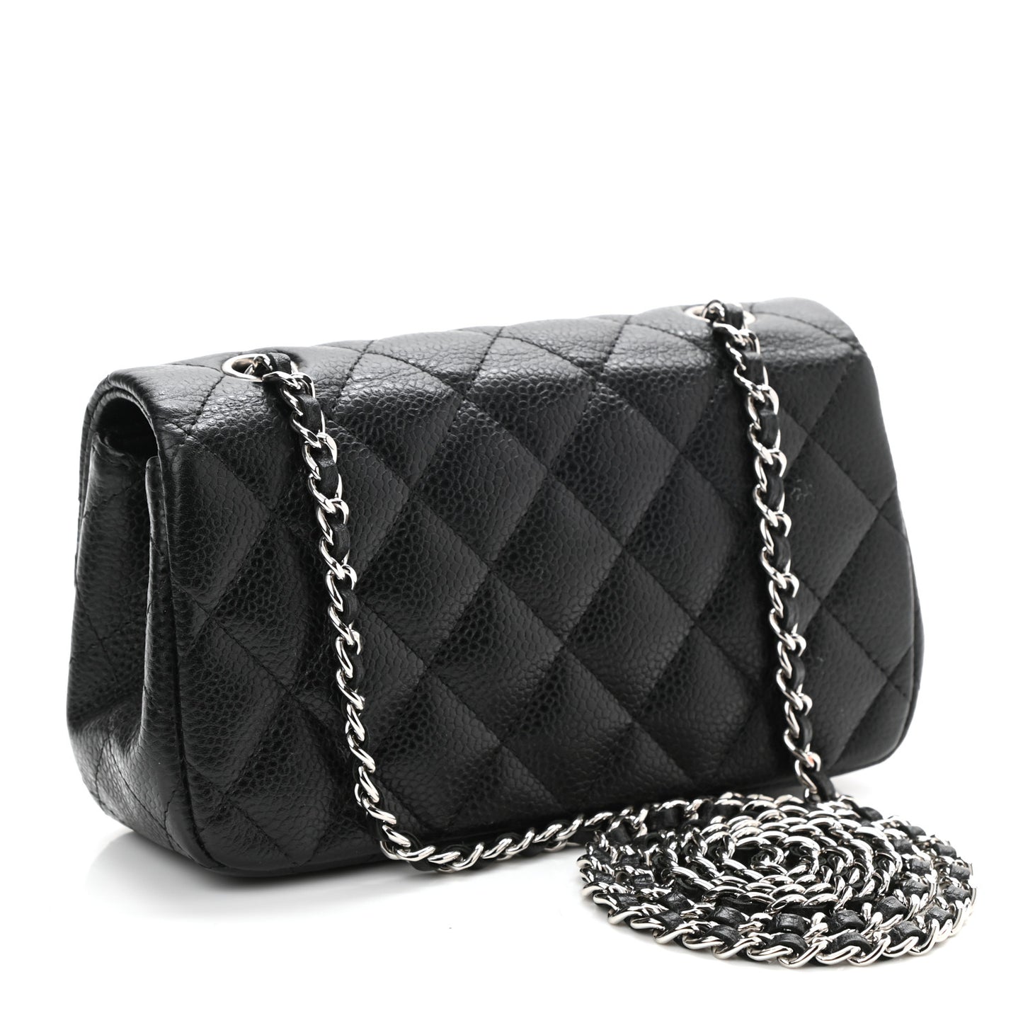 Caviar Quilted Extra Mini Flap Black