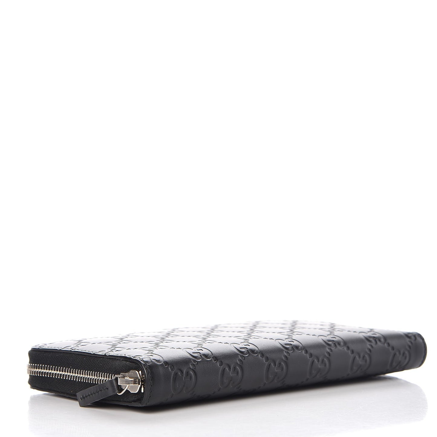Guccissima Signature Zip Around Organizer Wallet Black