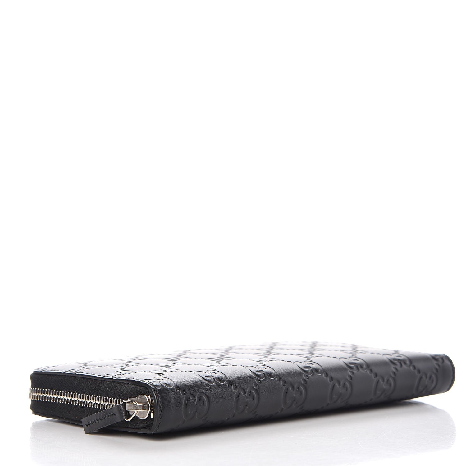 Gucci Guccissima Signature Zip Around Organizer Wallet Black 4 of 8