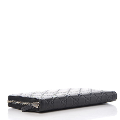 Gucci Guccissima Signature Zip Around Organizer Wallet Black 4 of 8
