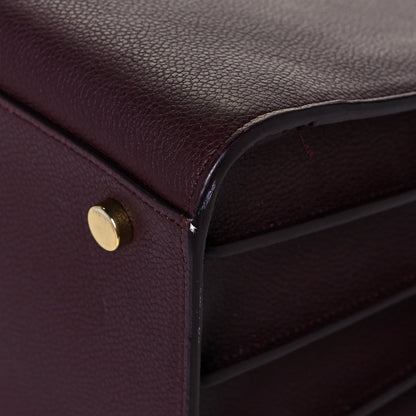 Saint Laurent Grained Calfskin Small Classic Sac De Jour Bordeaux 9 of 11