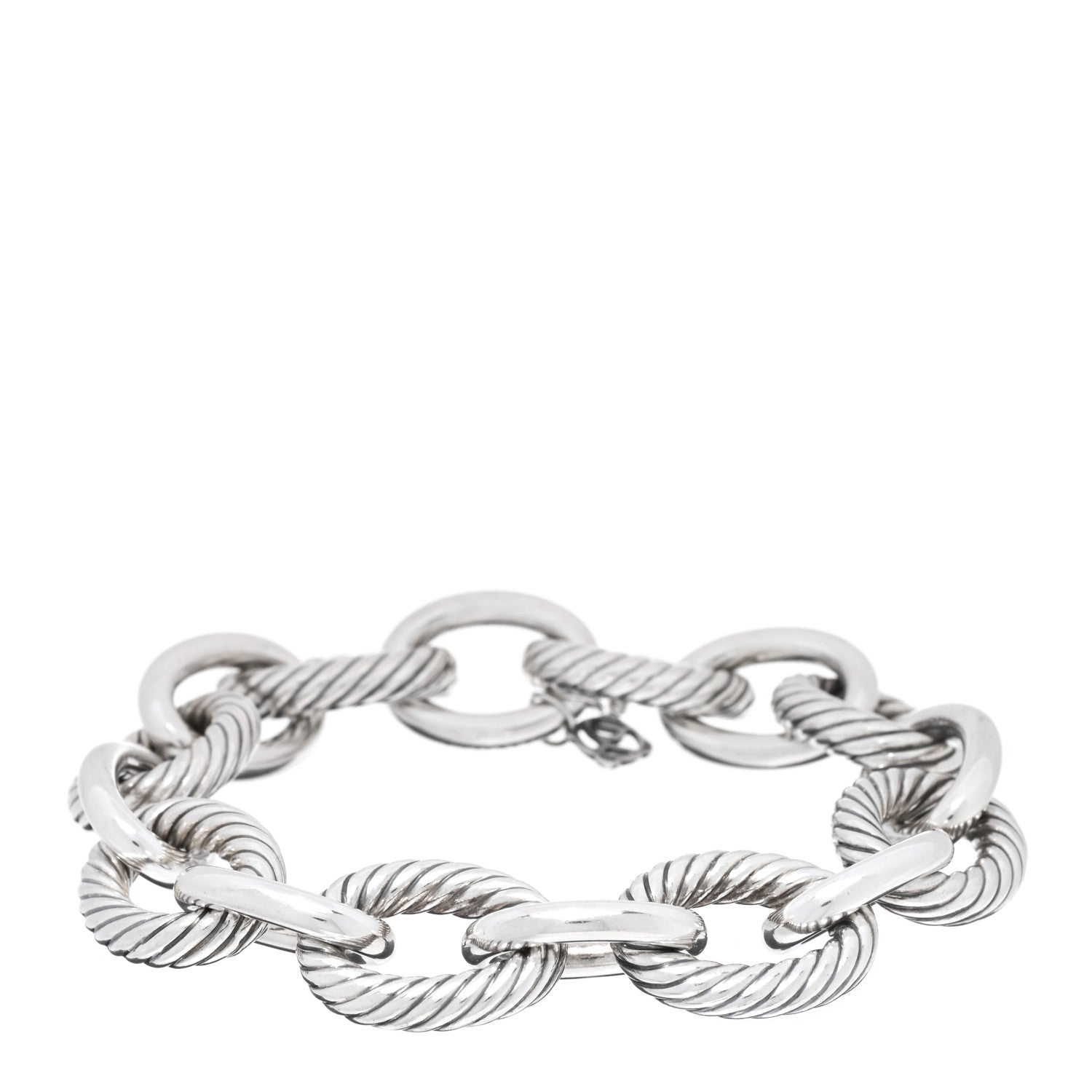 David Yurman Sterling Silver 17mm Extra Large Oval Link Bracelet 1 of 3