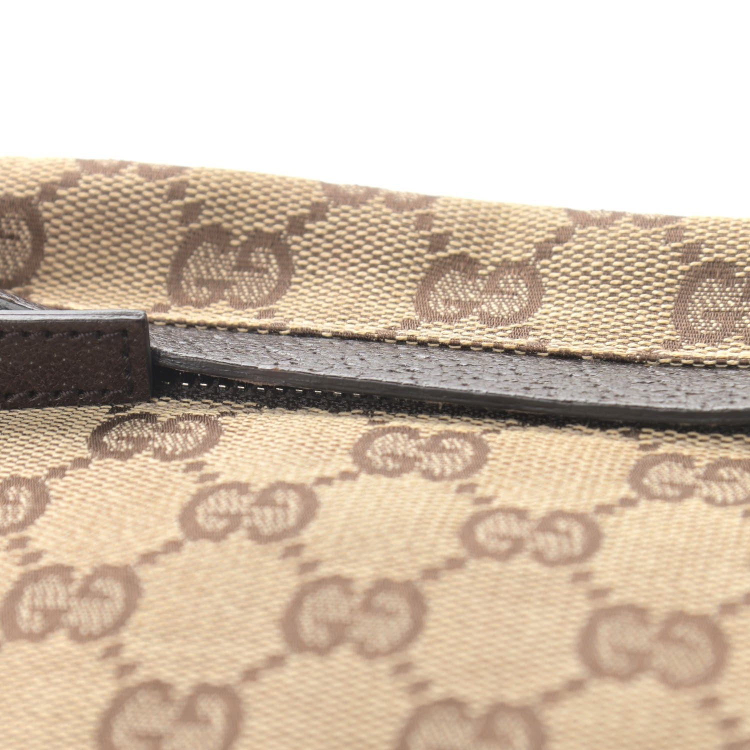 Gucci GG Monogram Web Double Pocket Belt Bag Dark Brown 14 of 16