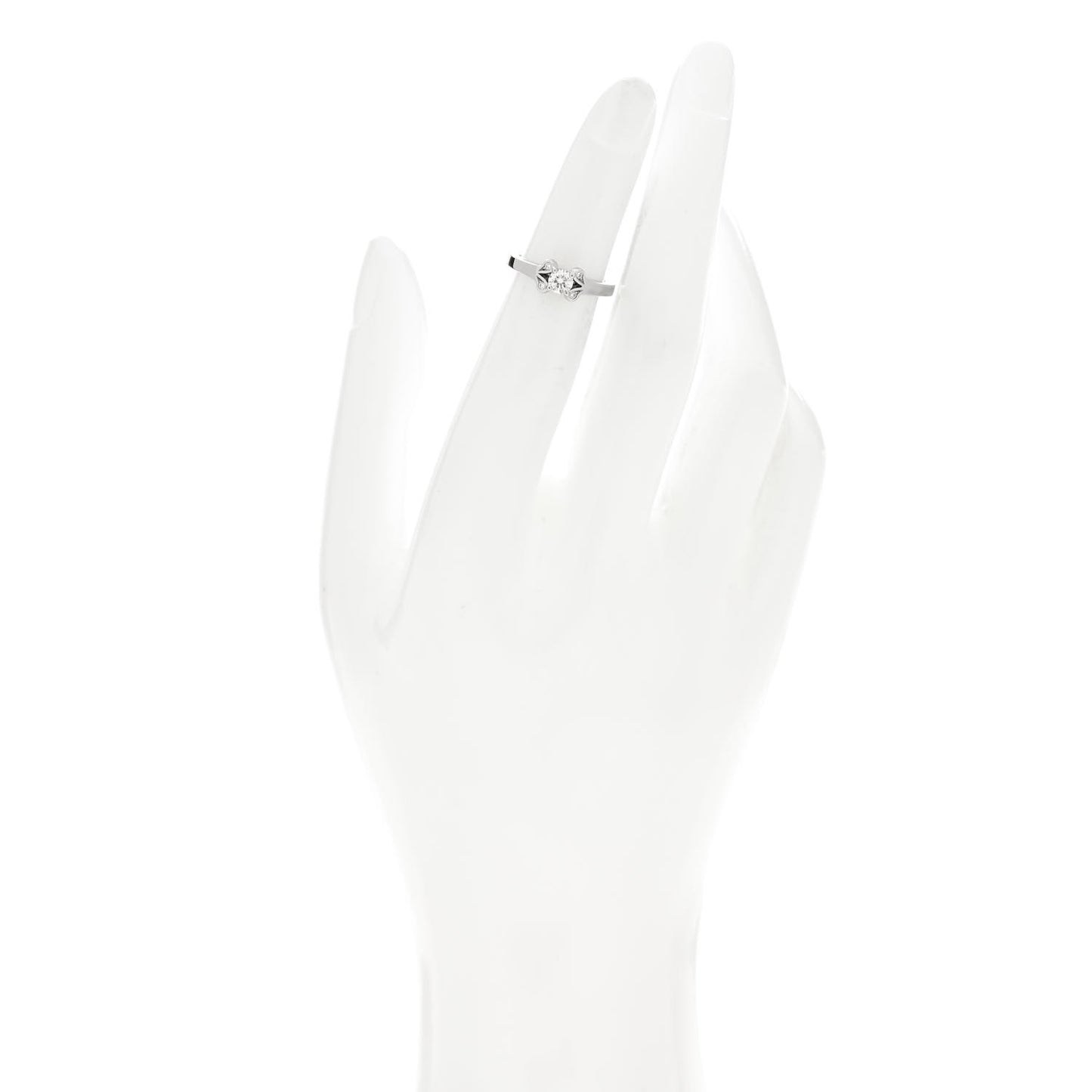 Platinum Diamond .23ct Ballerine Solitaire Engagement Ring 46 3.75