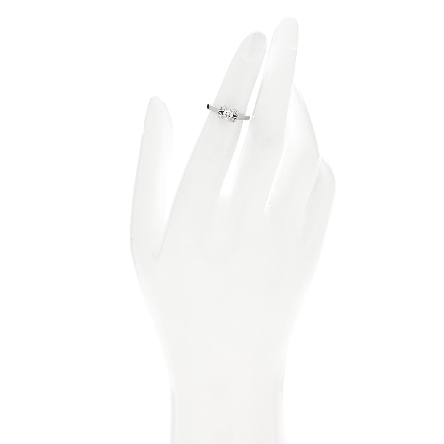 Cartier Platinum Diamond .23ct Ballerine Solitaire Engagement Ring 46 3.75 2 of 7