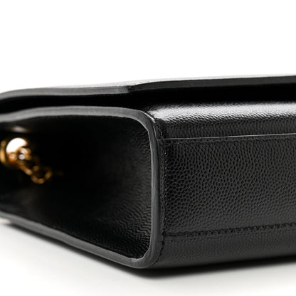 Saint Laurent Grain De Poudre Medium Classic Monogram Kate Satchel Black 8 of 9
