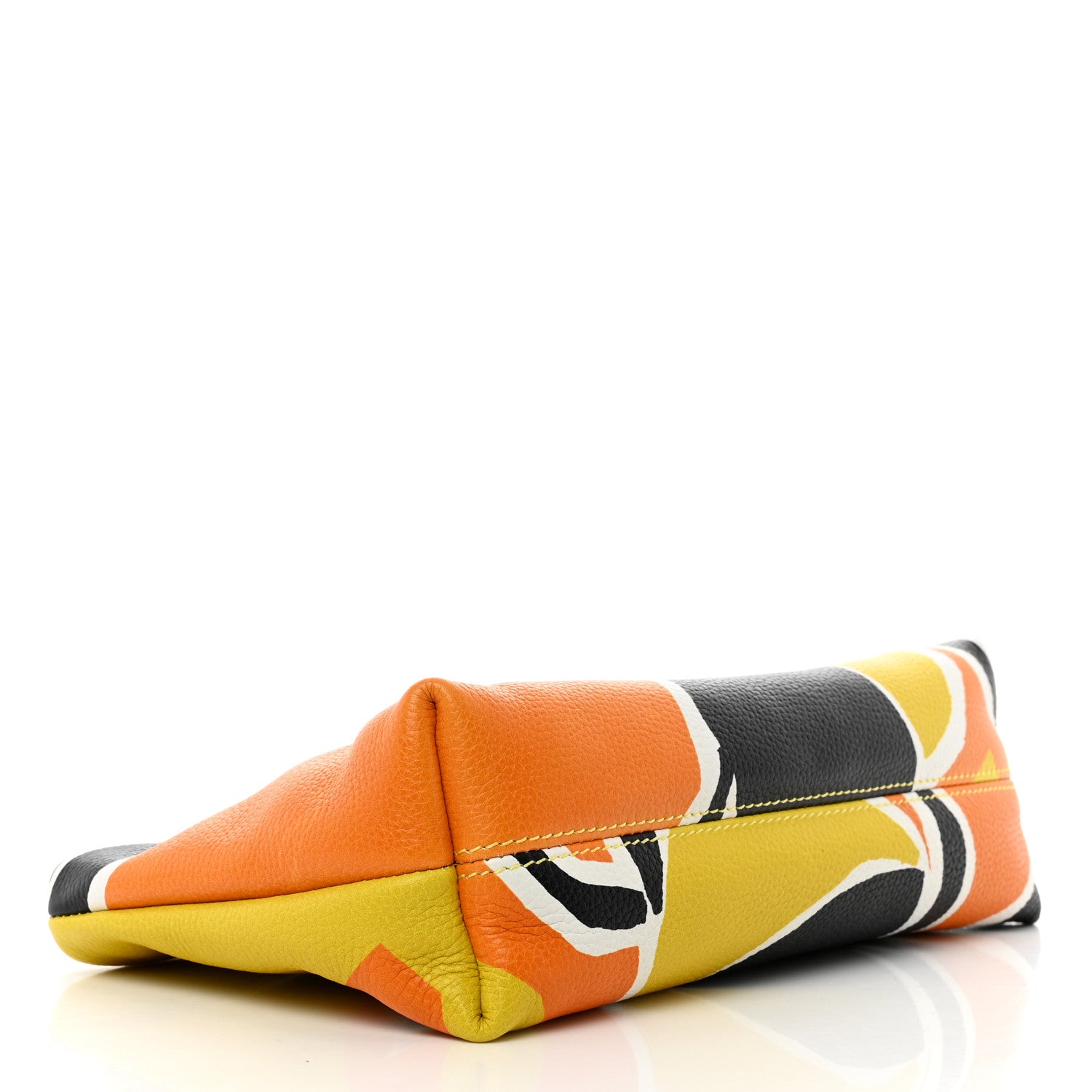 Burberry Prorsum Grained Calfskin Insect Print Pouch Black Orange Yellow 4 of 6