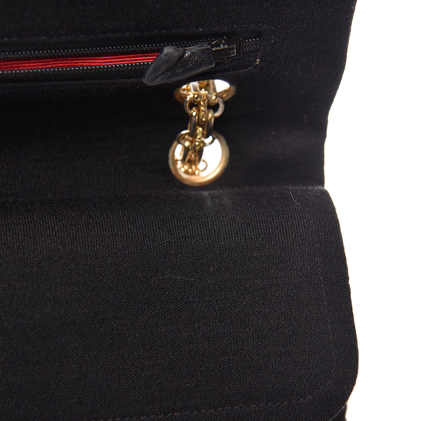 Jersey Quilted Medium Double Flap Black
