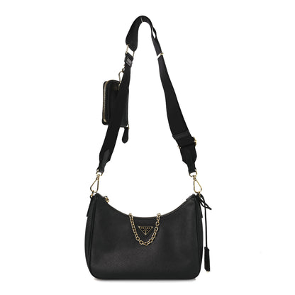 Prada Saffiano Lux Re-Edition 2005 Shoulder Bag Black 1 of 15