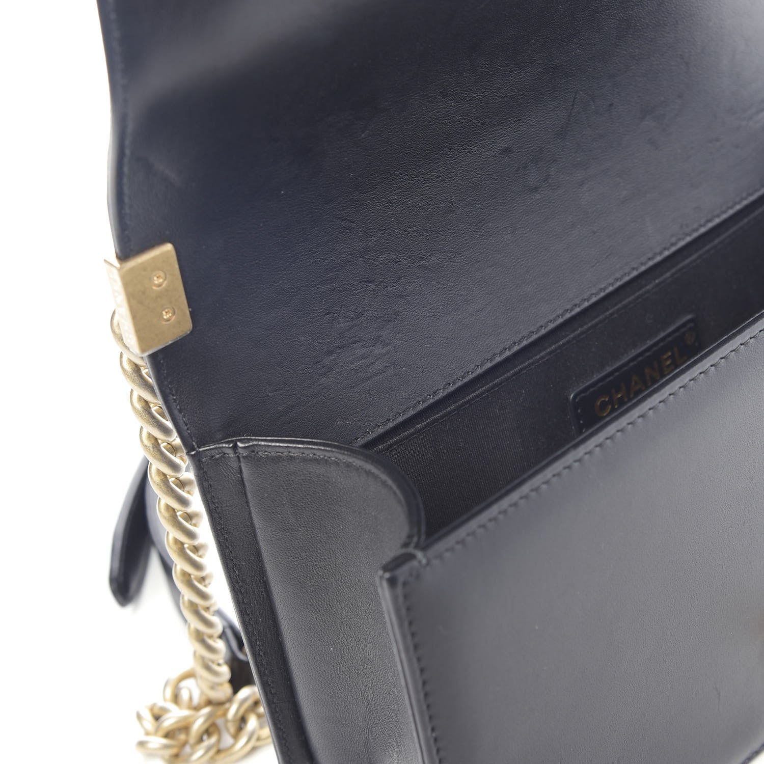Chanel Lambskin Quilted Medium Boy Flap Black 11 of 12