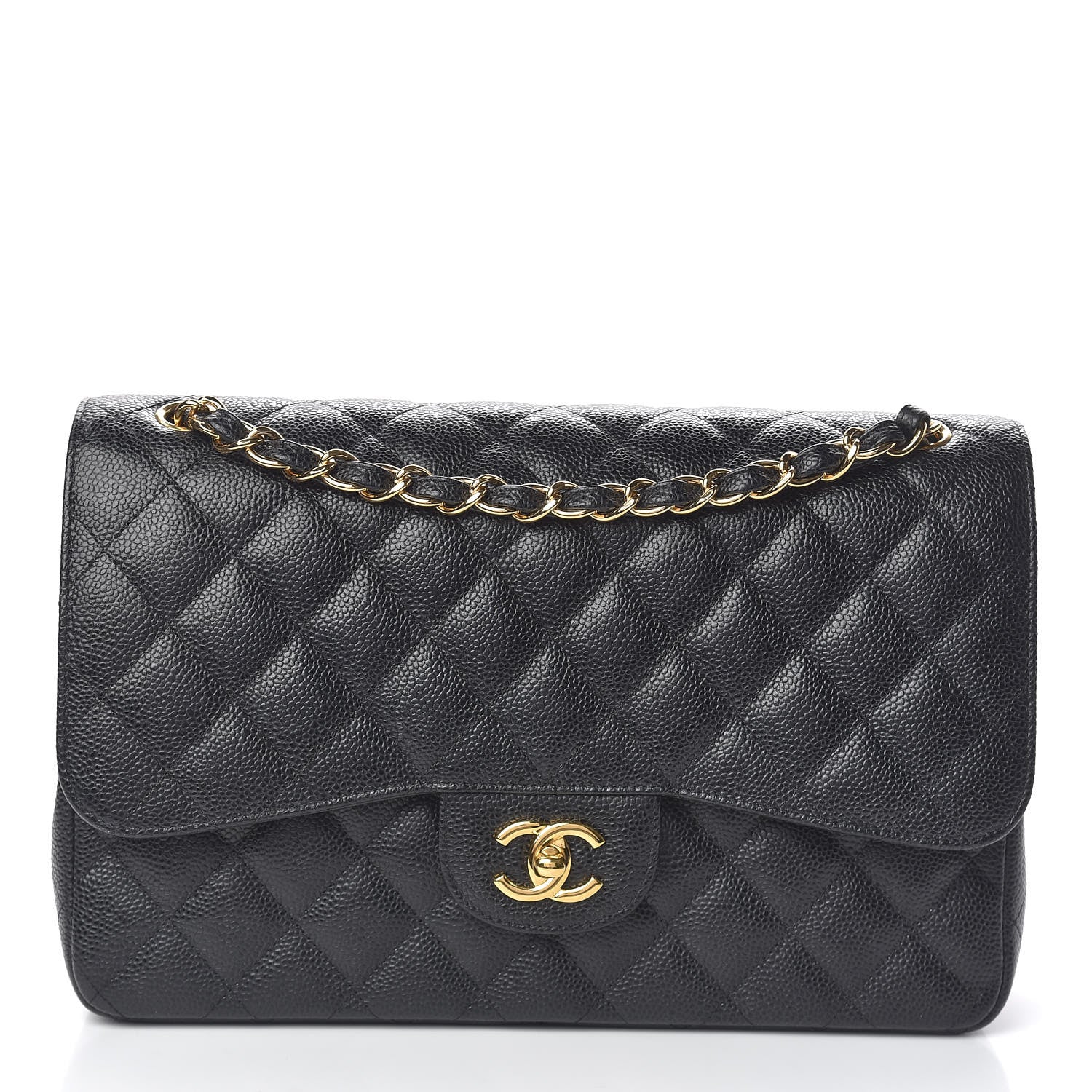 Chanel Caviar Quilted Jumbo Double Flap Black 1 of 11