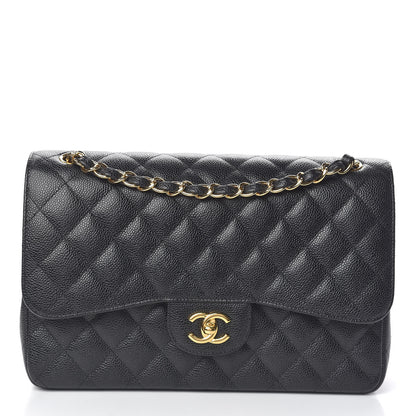 Chanel Caviar Quilted Jumbo Double Flap Black 1 of 11