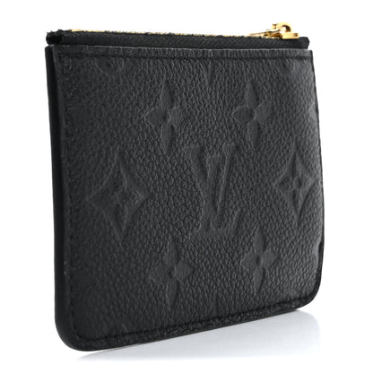 Louis Vuitton Empreinte Monogram Zipped Romy Card Holder Black 3 of 9
