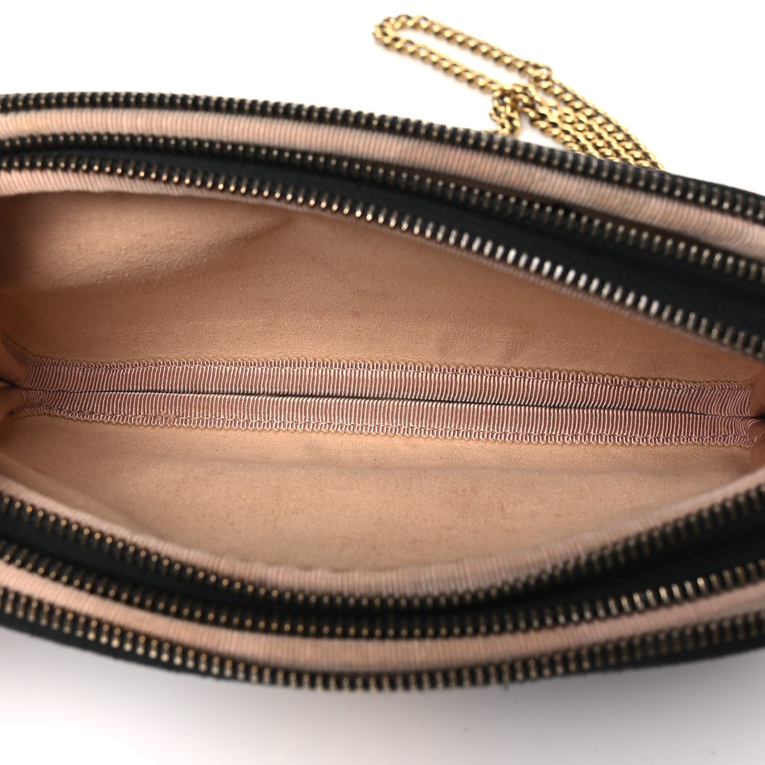 Gucci Calfskin Matelasse Mini GG Marmont Chain Crossbody Bag Black 6 of 12