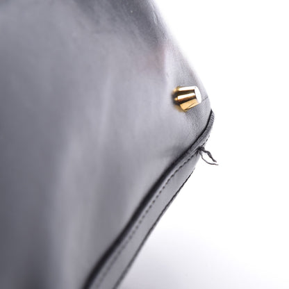 Burberry Bridle Calfskin House Check Small Orchard Bowling Bag Black 10 of 14