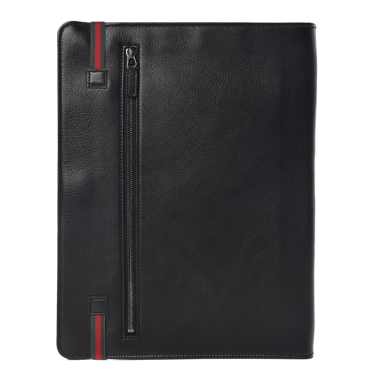 Calfskin Web Document Holder Black