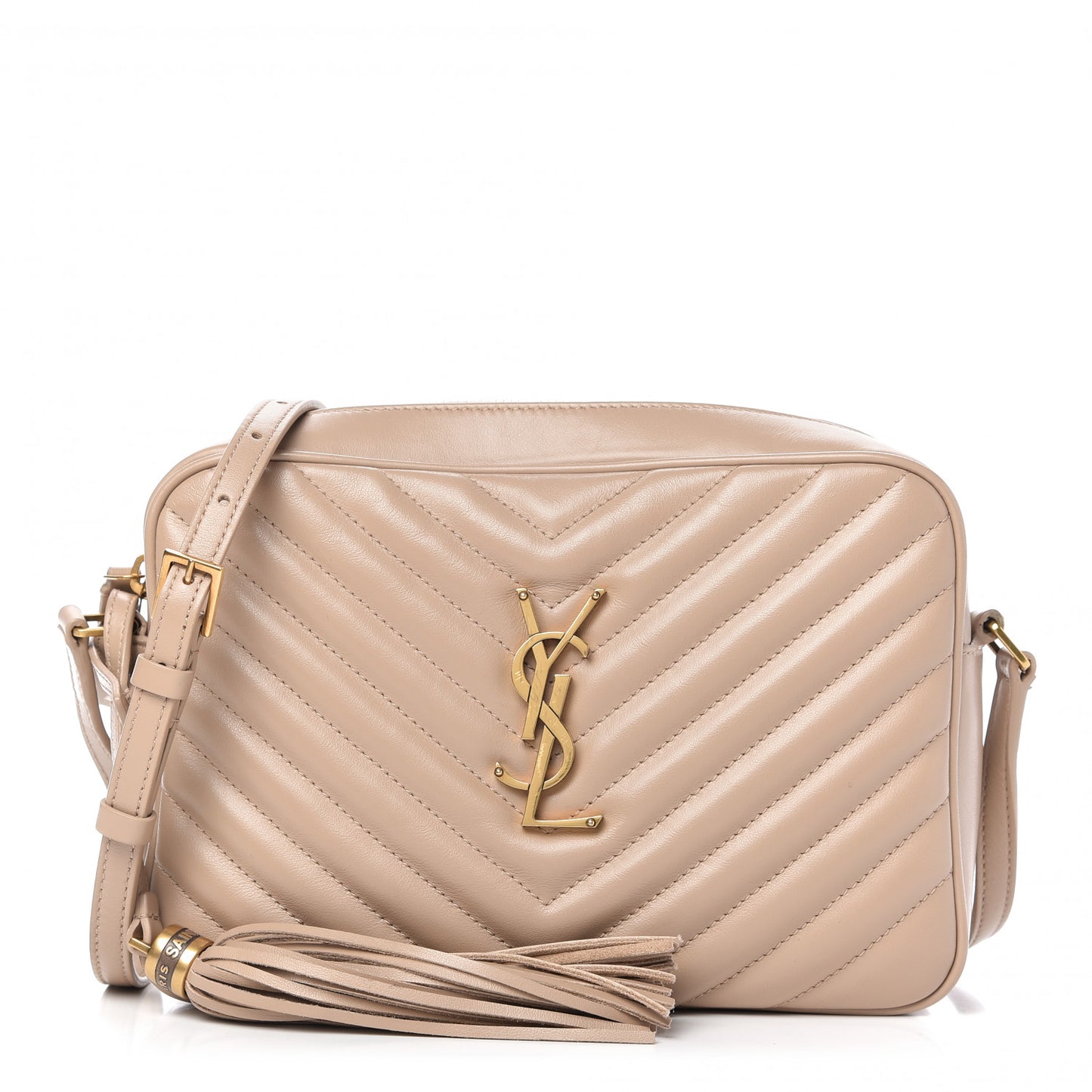 Calfskin Matelasse Monogram Lou Camera Bag Nude Powder
