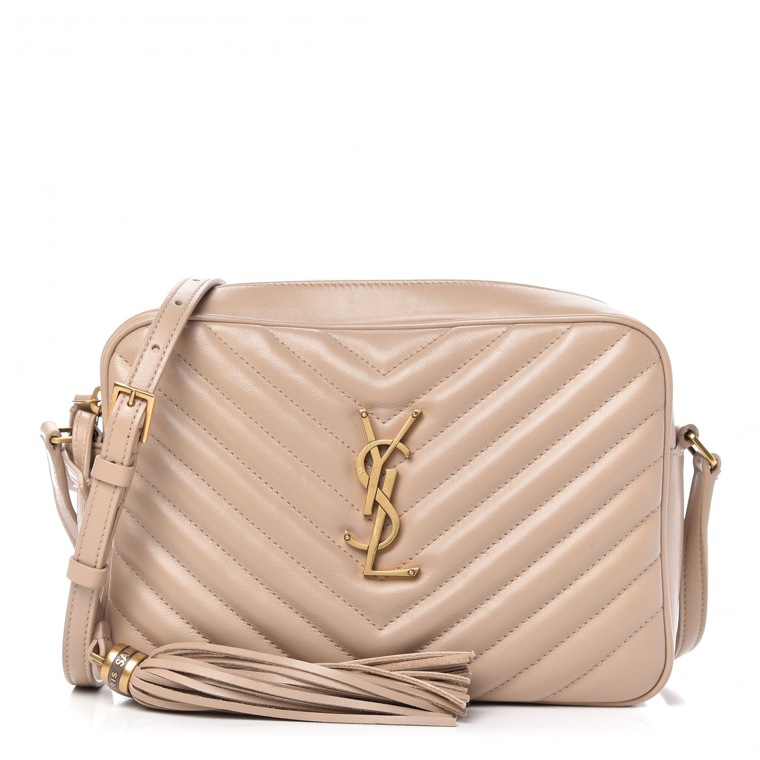 Saint Laurent Calfskin Matelasse Monogram Lou Camera Bag Nude Powder 1 of 11