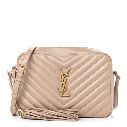 Saint Laurent Calfskin Matelasse Monogram Lou Camera Bag Nude Powder 1 of 11