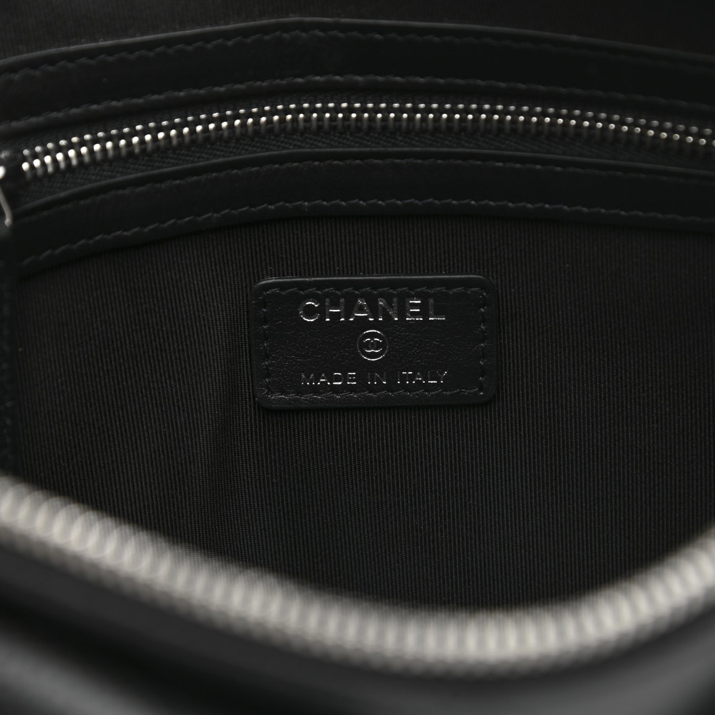 Caviar Quilted Zipped Multi Pouch Black