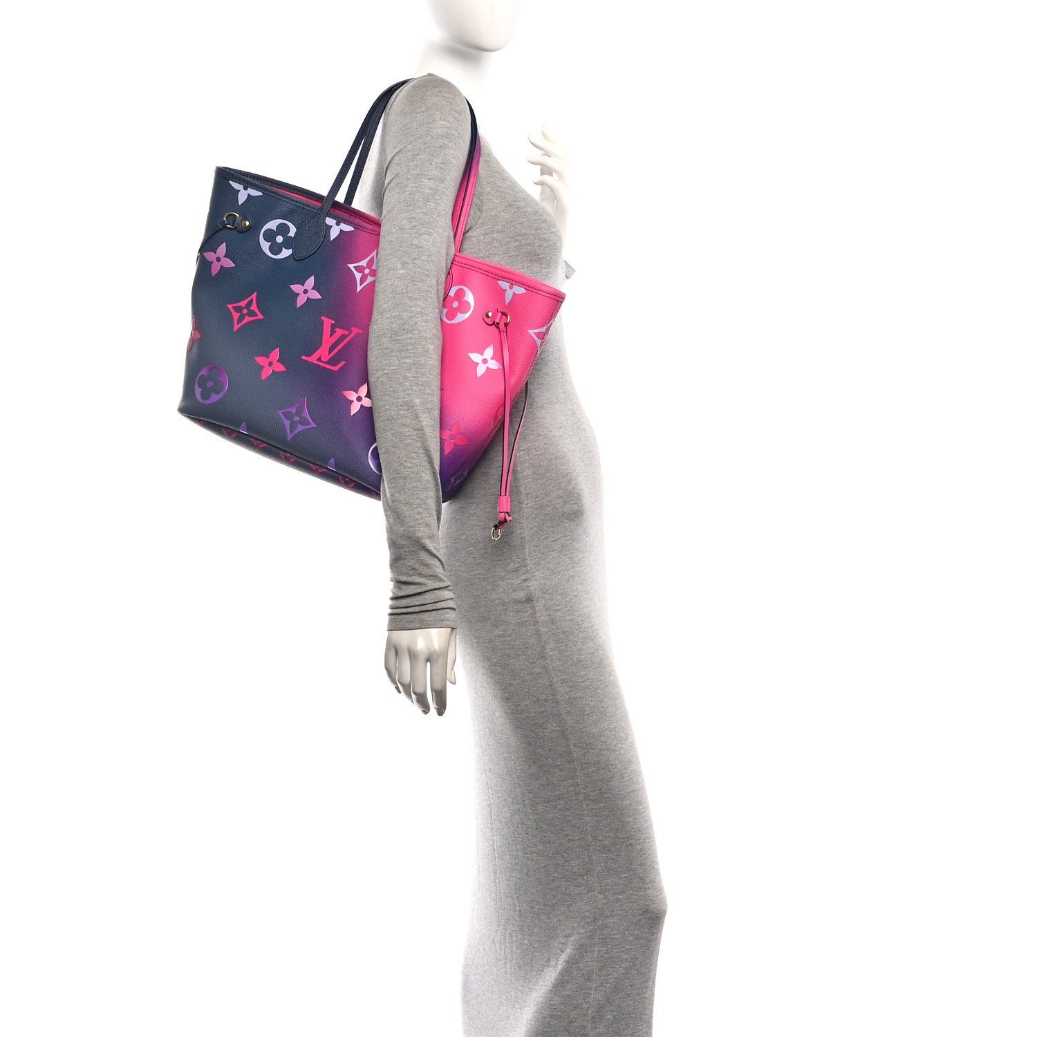 Louis Vuitton Monogram Giant Spring In The City Neverfull MM Midnight Fuchsia 2 of 10
