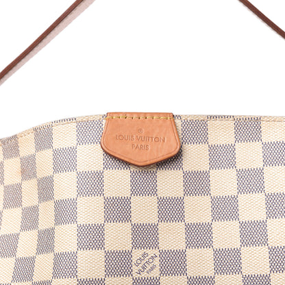 Louis Vuitton Damier Azur Graceful MM Rose Ballerine 11 of 13