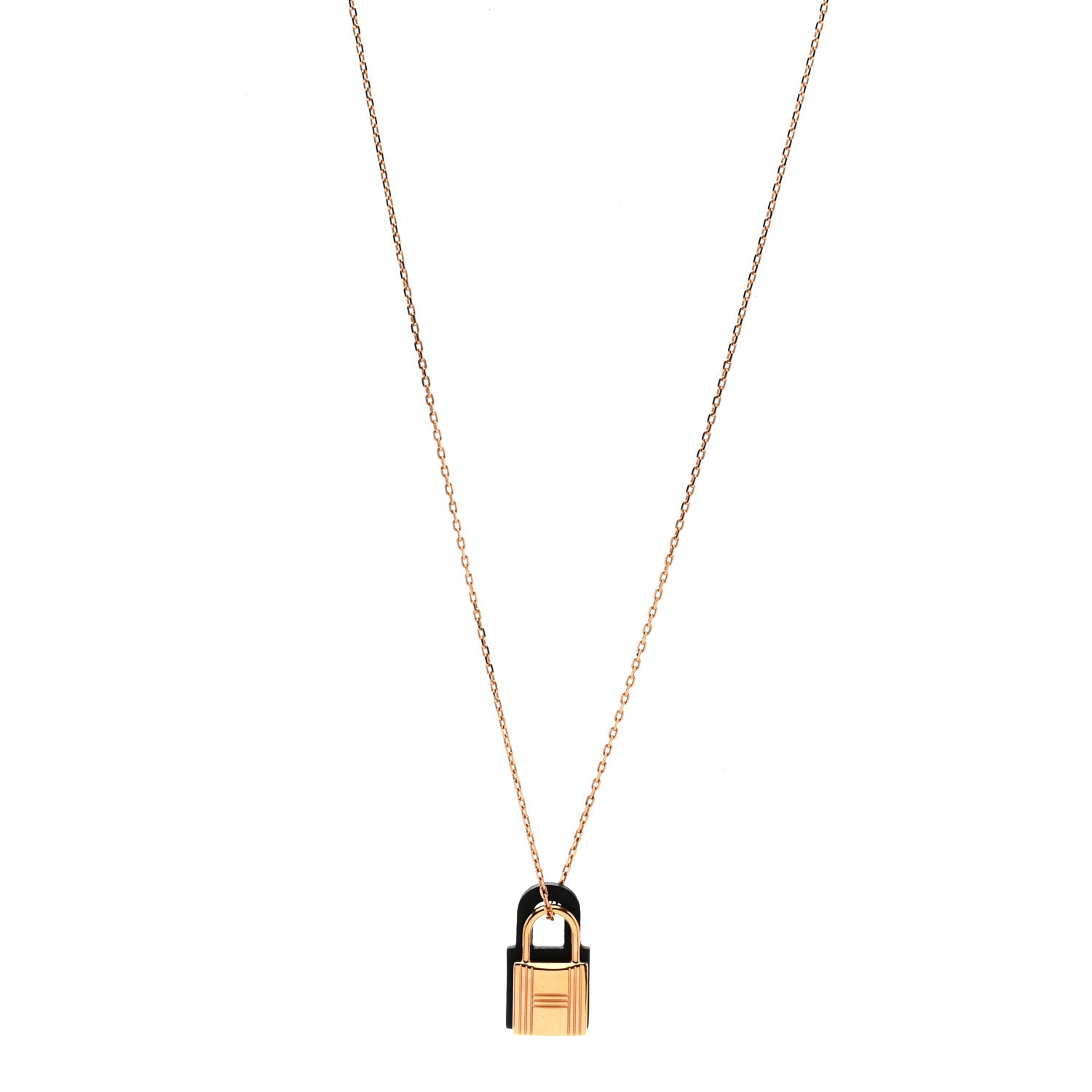 Hermes Swift Small O'Kelly Pendant Necklace Black 1 of 6