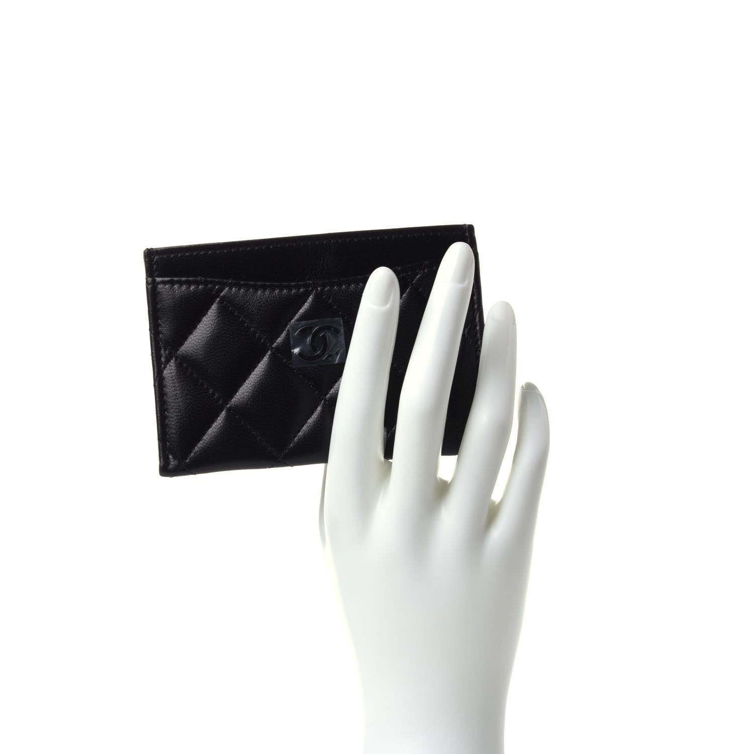 Chanel Lambskin Quilted Card Holder So Black 2 of 11