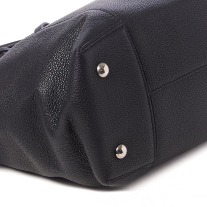 Louis Vuitton Veau Cachemire Soft Lockit MM Black 5 of 8