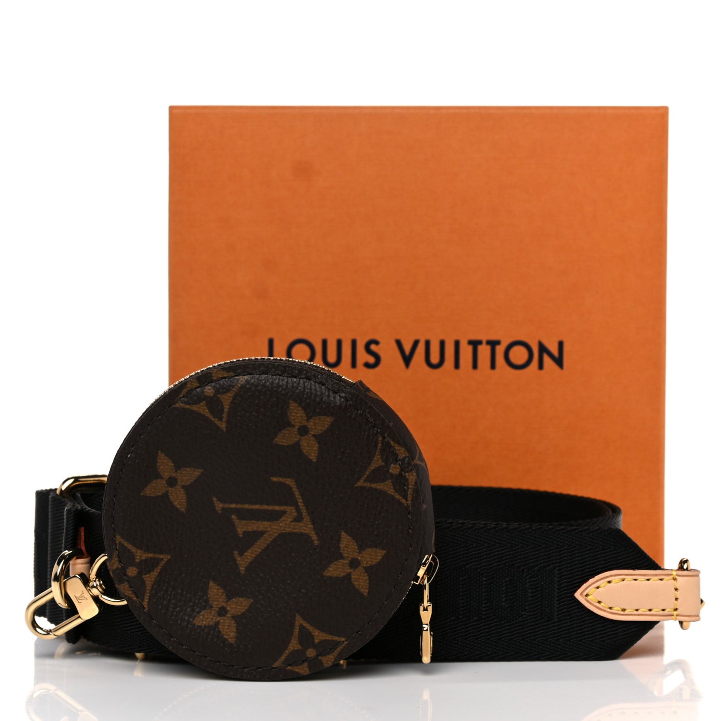 Monogram Multi Pochette Accessories Bandouliere Shoulder Strap Black