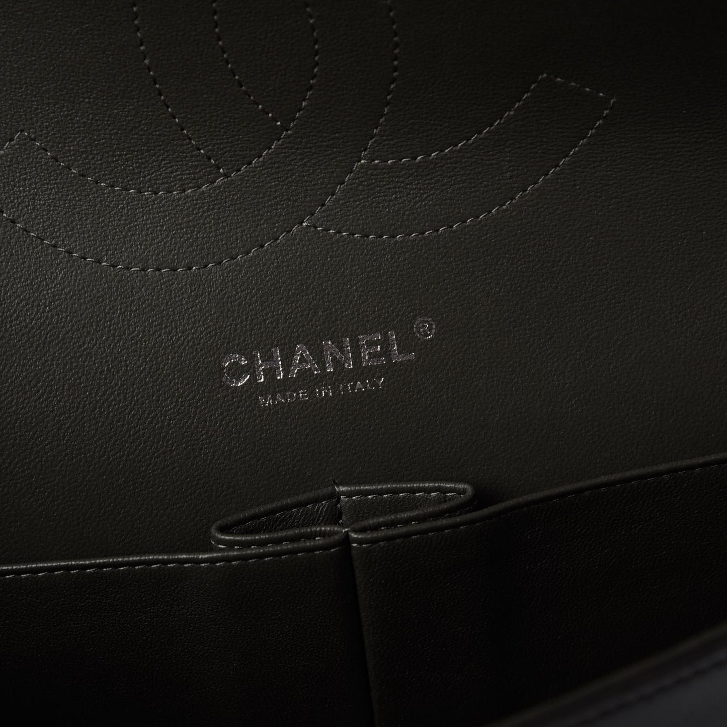 Lambskin Quilted Jumbo Double Flap Black