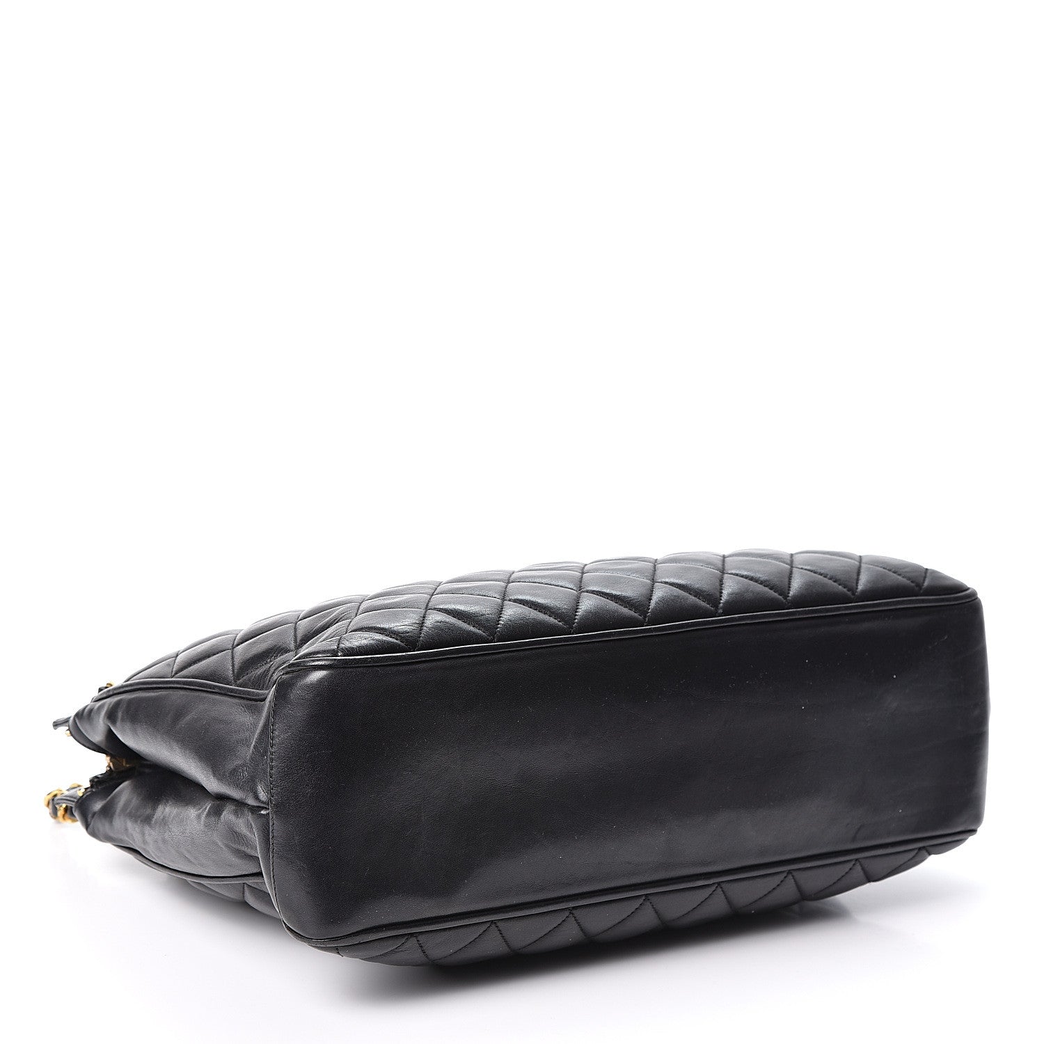 Chanel Lambskin Quilted Shopping Tote Black 3 of 8
