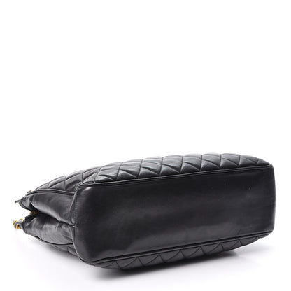 Chanel Lambskin Quilted Shopping Tote Black 3 of 8