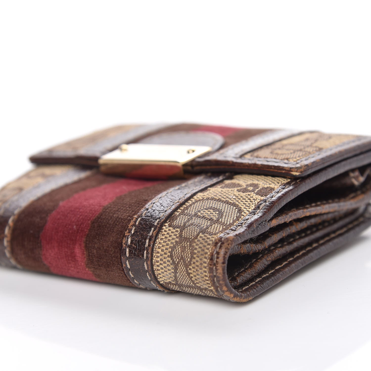 Gucci Horsebit Canvas Treasure Compact Wallet Dark Brown 10 of 18