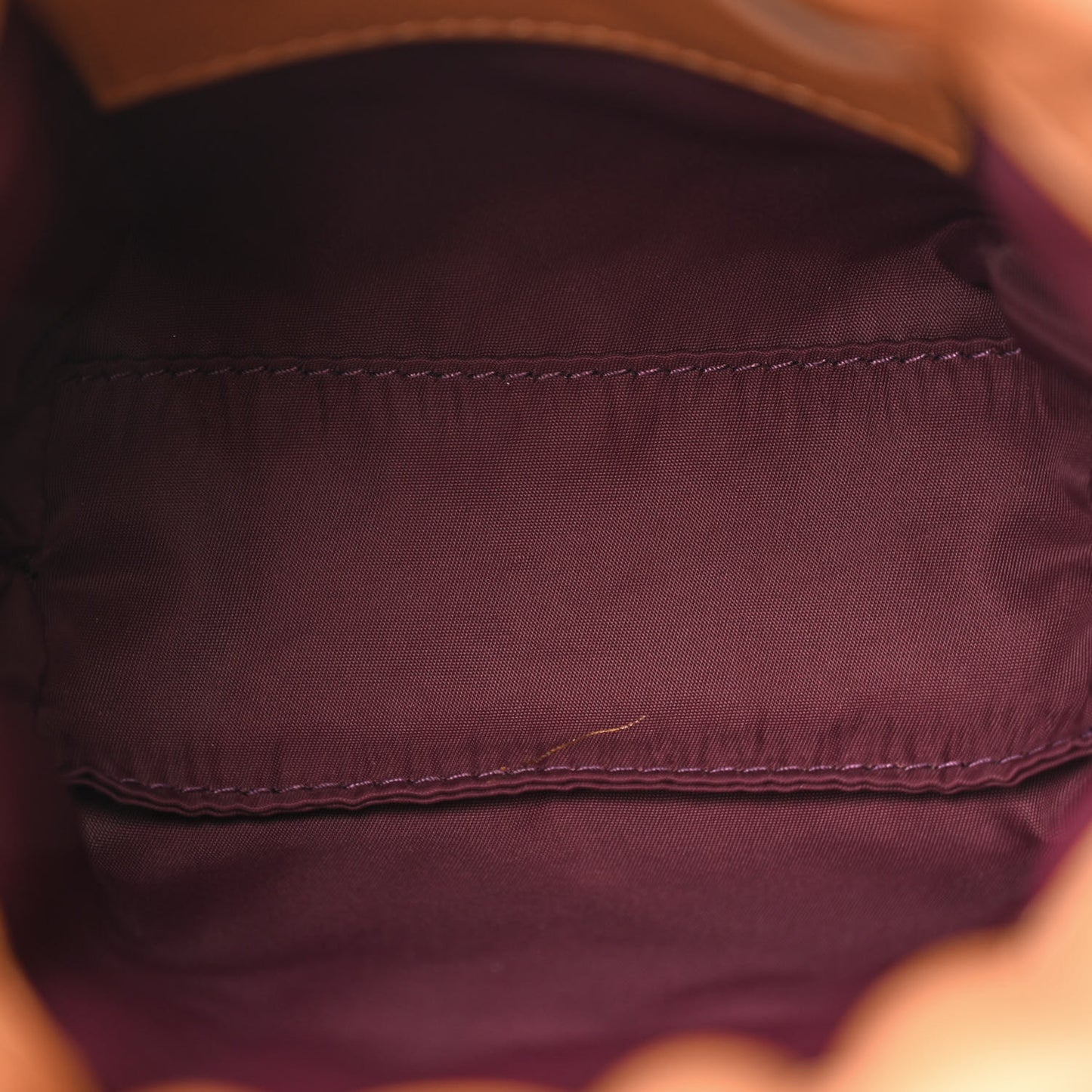 Lambskin Quilted Mini Lola Bucket Bag Maple Brown