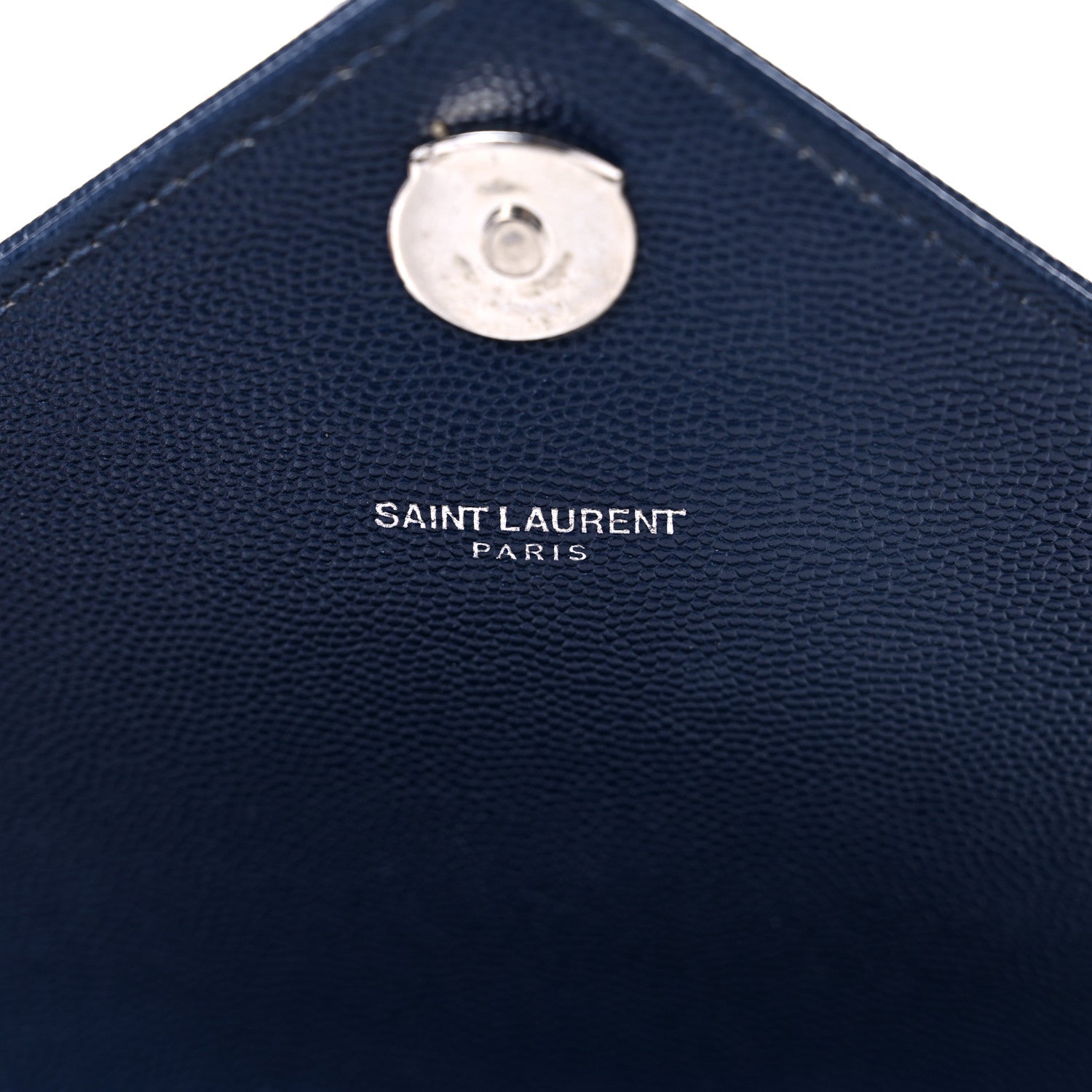 Saint Laurent Grain De Poudre Textured Mixed Matelasse Triquilt Medium Monogram Satchel Deep Marine 5 of 11