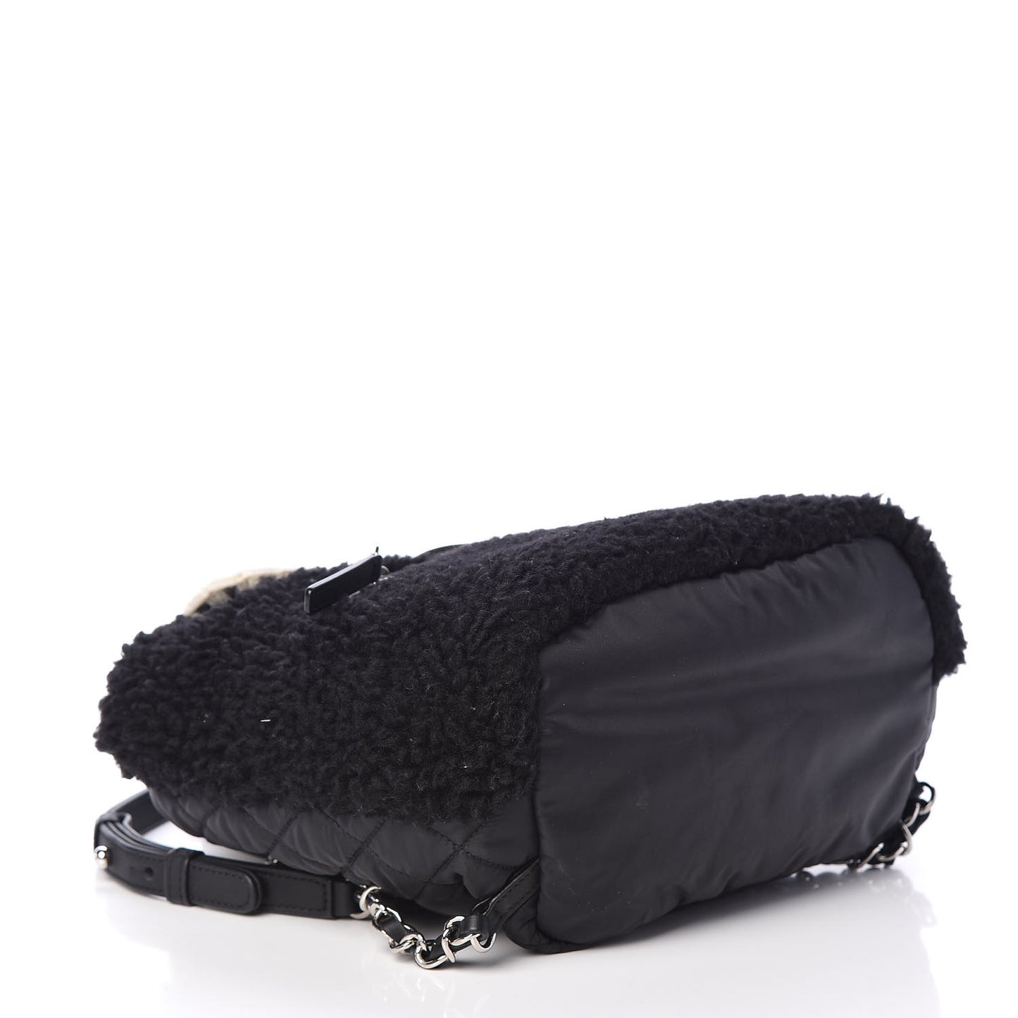 Wool Nylon Quilted Coco Neige Backpack Black