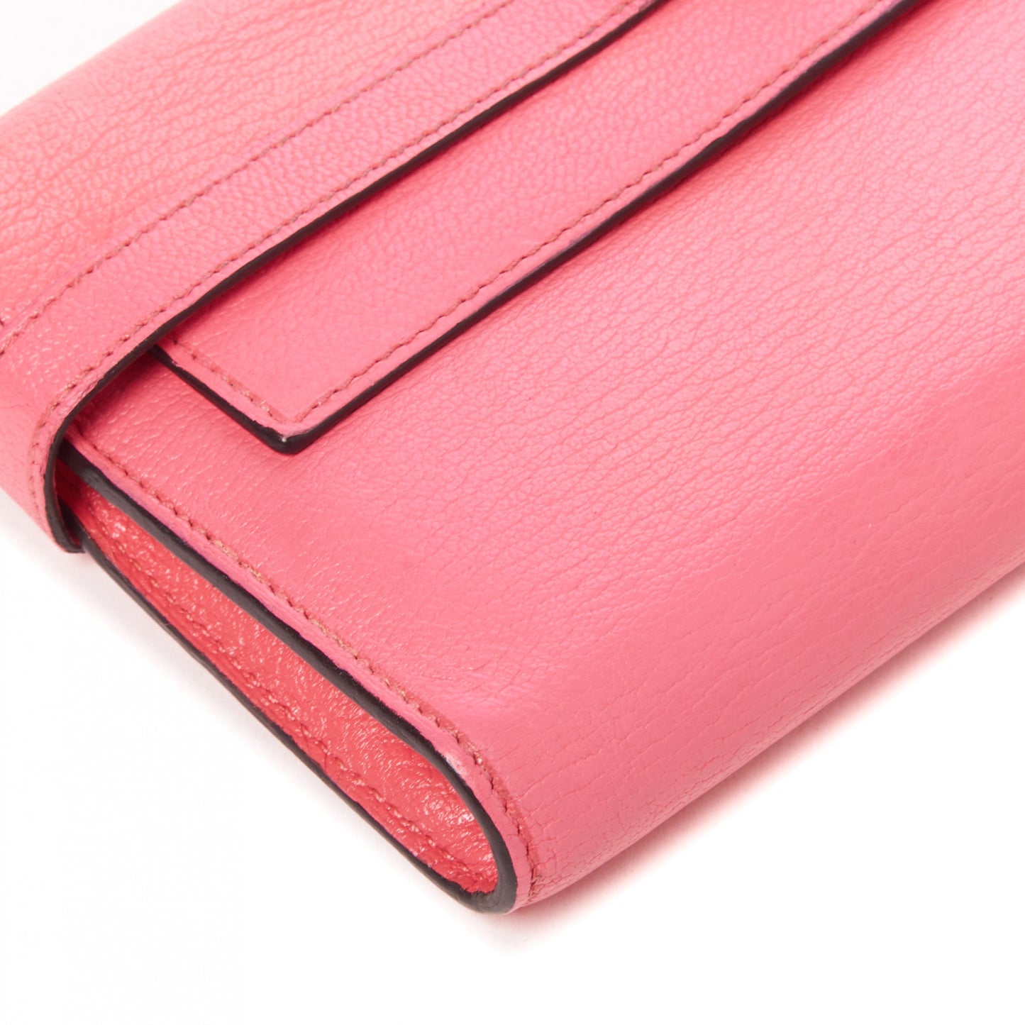 Chevre Mysore Kelly Longue Wallet Rose Lipstick