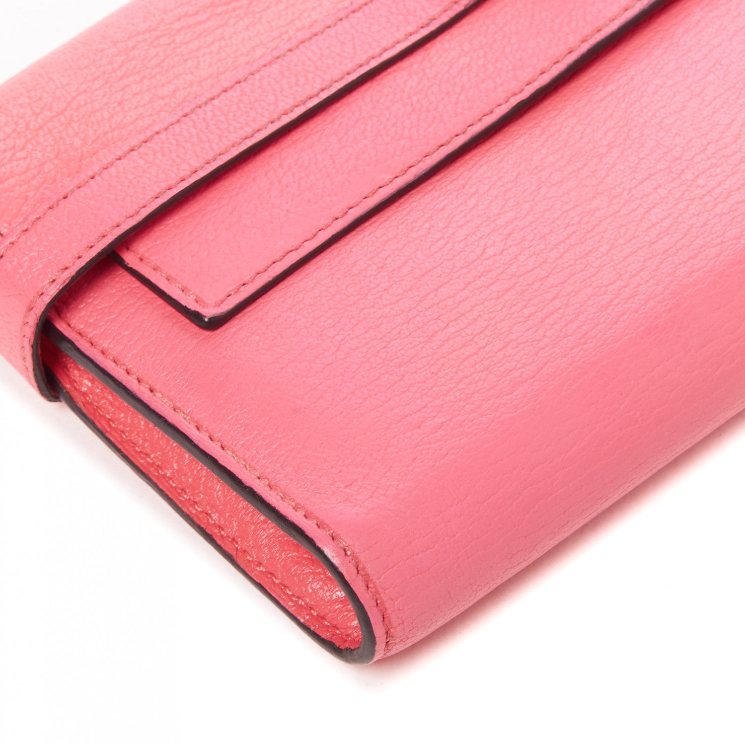 Hermes Chevre Mysore Kelly Longue Wallet Rose Lipstick 5 of 12