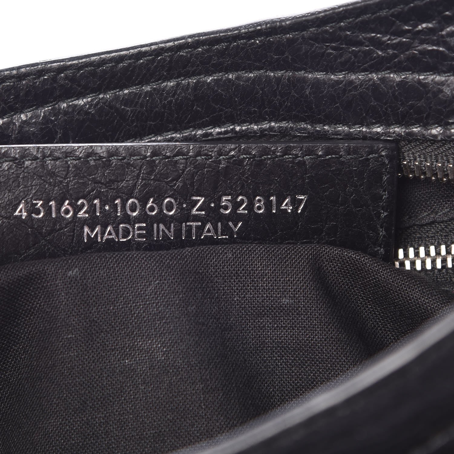 Balenciaga Agneau Classic Silver Hardware S City Logo Strap Black White 7 of 7