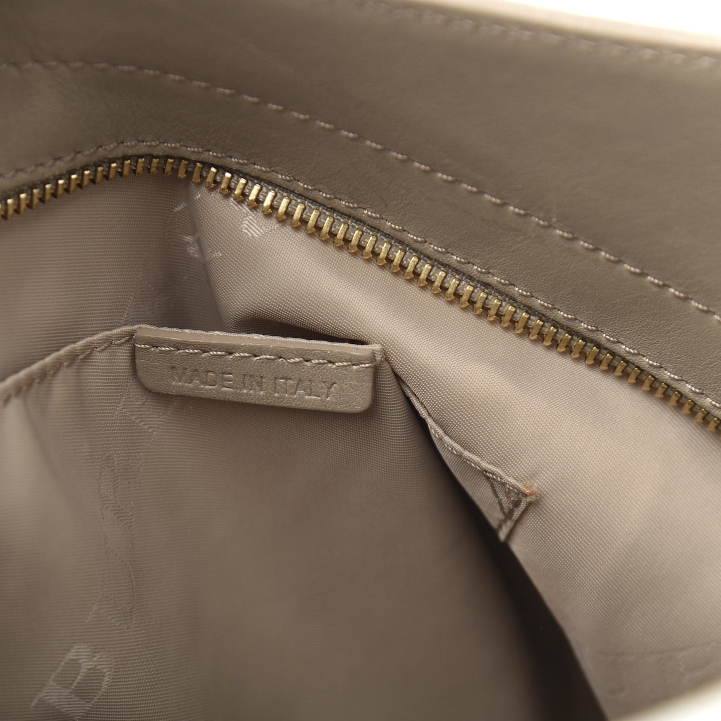 Calfskin Studded Hobo Beige