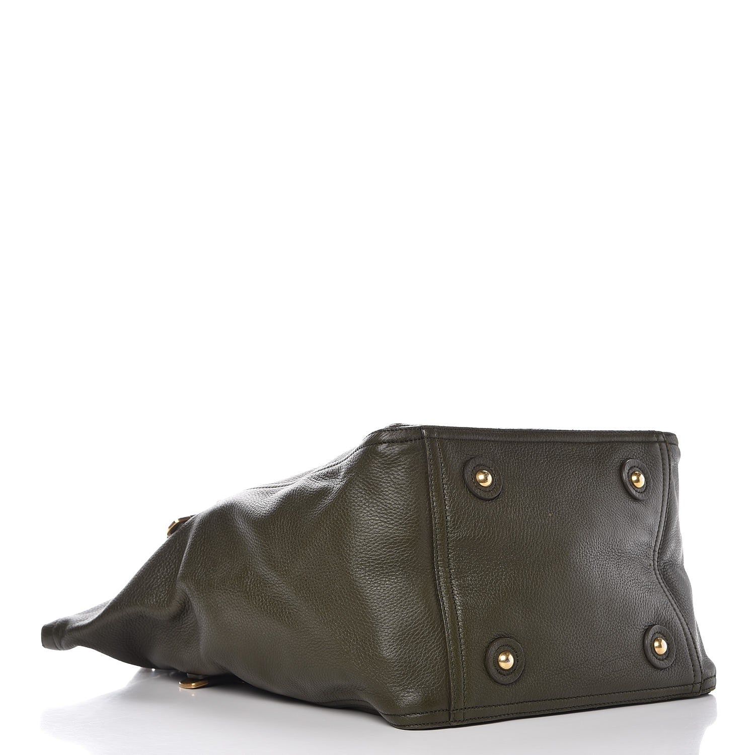 Saint Laurent Calfskin Large Downtown Tote Olive 4 of 11