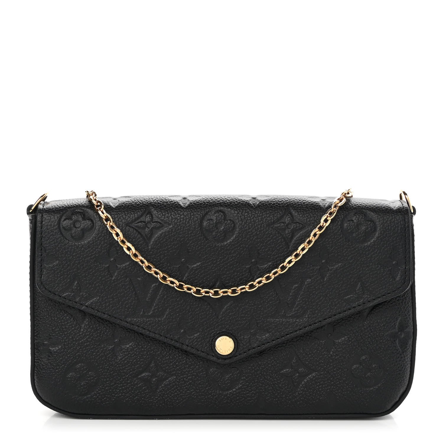 Louis Vuitton Empreinte Pochette Felicie Chain Wallet Black 1 of 13