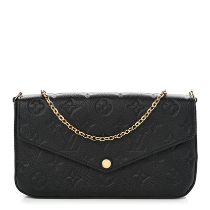 Louis Vuitton Empreinte Pochette Felicie Chain Wallet Black 1 of 13
