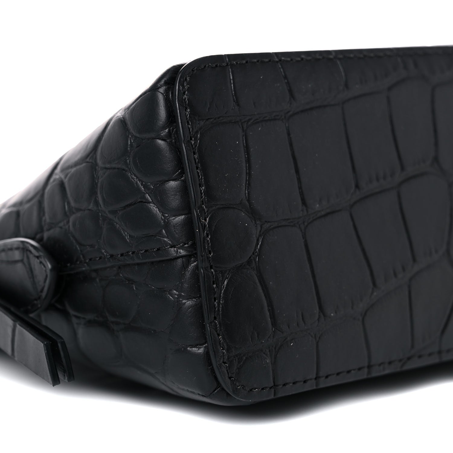 Mulberry Crocodile Embossed Calfskin Cosmetic Pouch Black 9 of 14