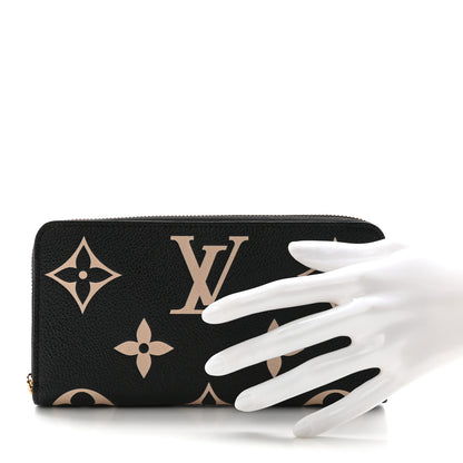 Louis Vuitton Empreinte Monogram Giant Zippy Wallet Black Beige 2 of 7