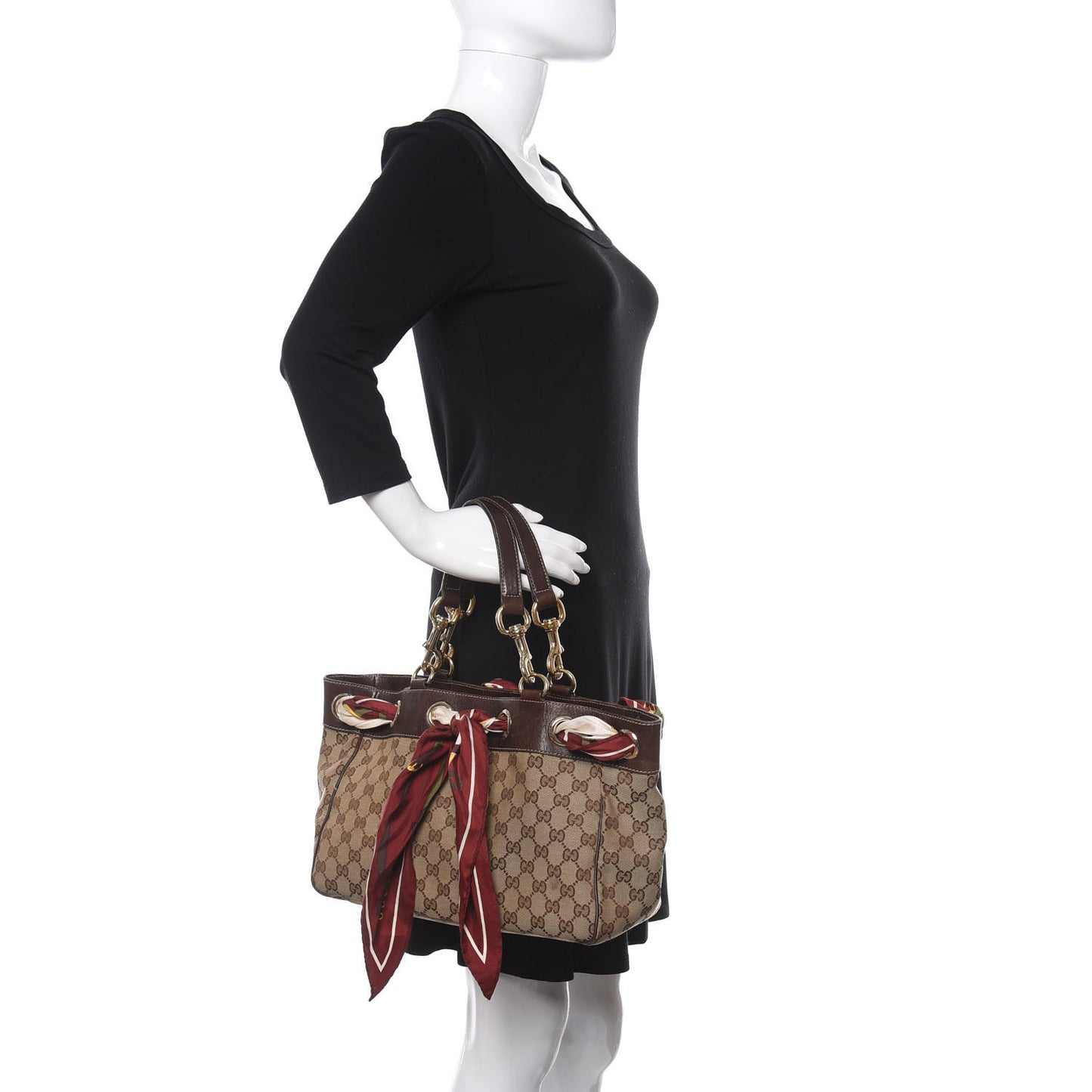 Monogram Medium Positano Tote Dark Brown